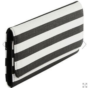 Kut from the Kloth black and white striped wallet NWOT